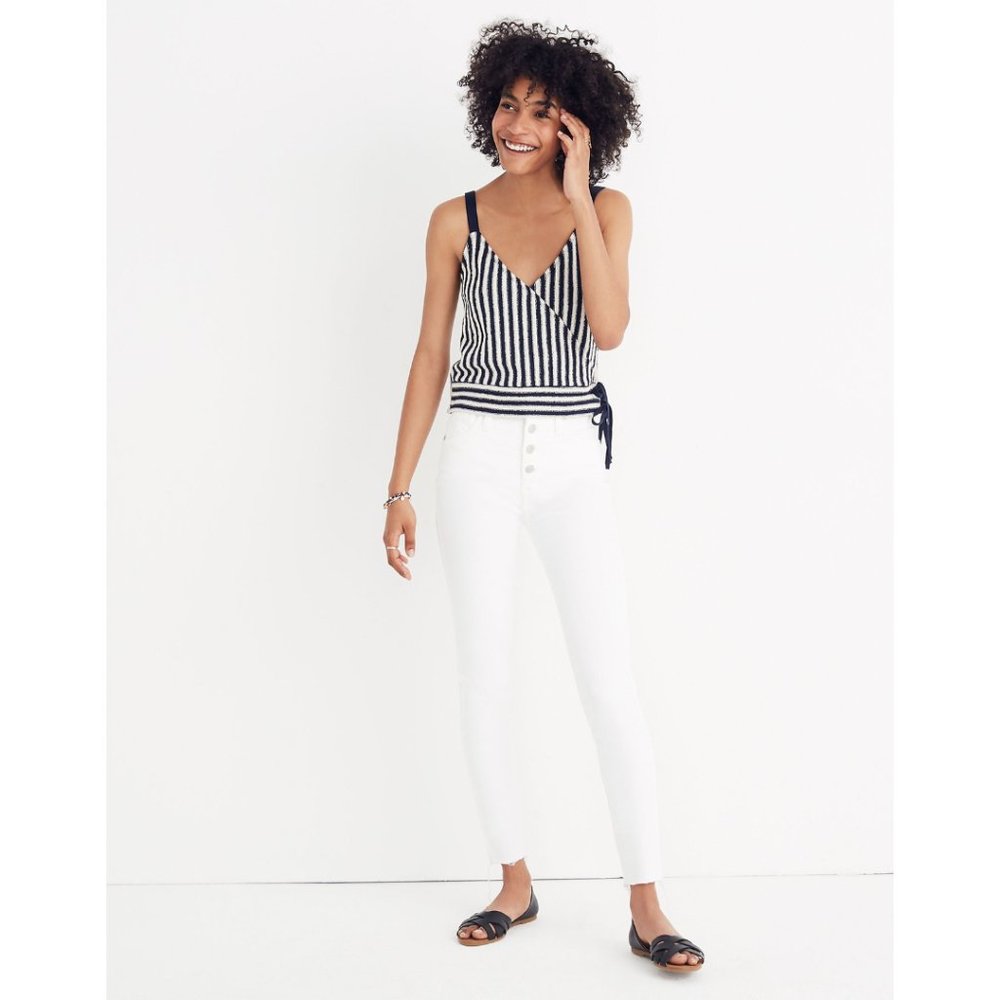 Madewell Finale Tank Top in Cream & Navy Stripe